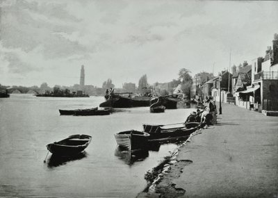 Strand-on-the-Green, Hounslow: generell syn, 1895 av English Photographer