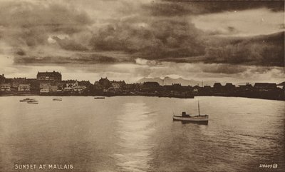 Solnedgang ved Mallaig, Skottland (s/hvitt-bilde) av English Photographer