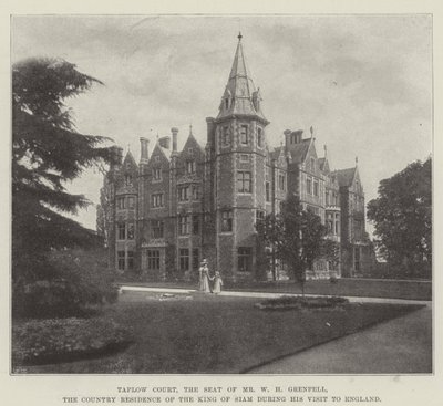 Taplow Court, setet til Mr W H Grenfell, landstedet til kongen av Siam under hans besøk i England av English Photographer