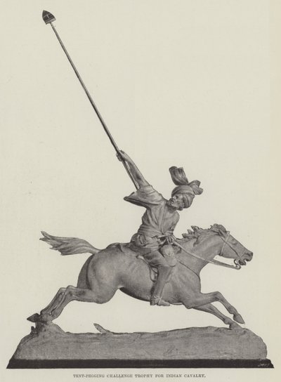 Tent-Pegging Challenge Trophy for indisk kavaleri av English Photographer