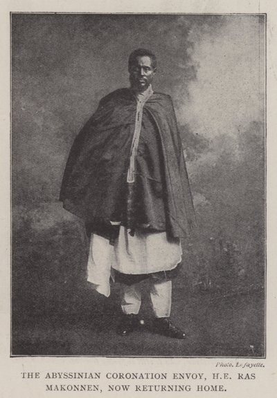 Den abessiniske kroningsutsending, HE Ras Makonnen, vender nå hjem, 1902 av English Photographer
