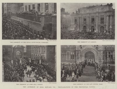 Tiltredelsen av kong Edward VII, proklamasjoner i provinsbyene av English Photographer