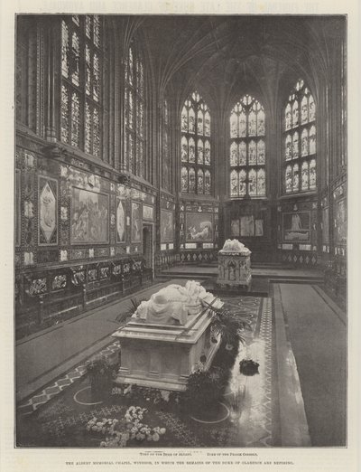 Albert Memorial Chapel, Windsor, der restene av hertugen av Clarence hviler av English Photographer