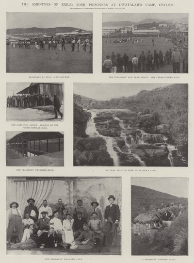 Fasilitetene til eksil, boerfanger ved Diyatalawa Camp, Ceylon av English Photographer