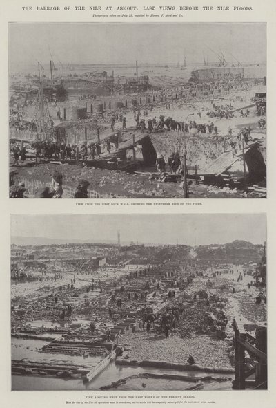 The Barrage of the Nile at Assiout, Siste visninger før Nile-flommen av English Photographer