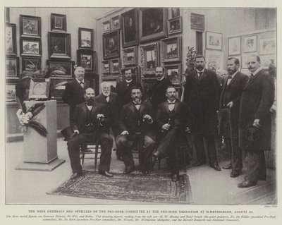 Boergeneralene og embetsmenn i Pro-Boer Committee på Pro-Boer-utstillingen i Scheveningen, 20. august av English Photographer