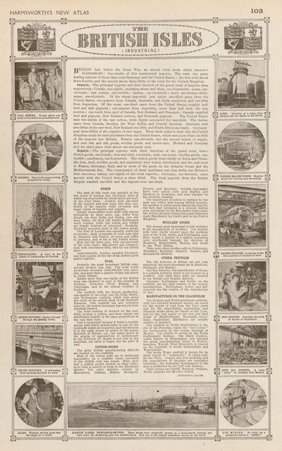 De britiske øyer, industri (s/hvitt bilde) av English Photographer