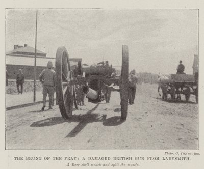 The Brunt of the Fray, en skadet britisk pistol fra Ladysmith av English Photographer