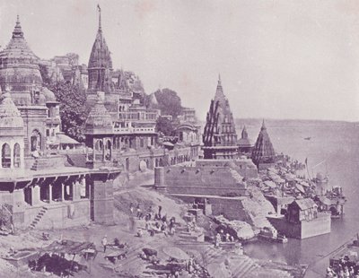 The Burning Ghat, Benares av English Photographer