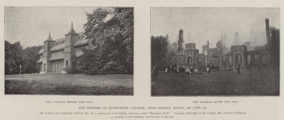 The Burning of Queenwood College, nær Romsey, Hants, 10. juni av English Photographer