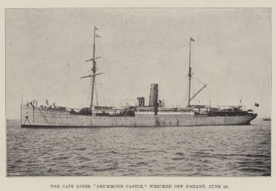 Cape Liner Drummond Castle, vraket utenfor Ushant, 16. juni av English Photographer