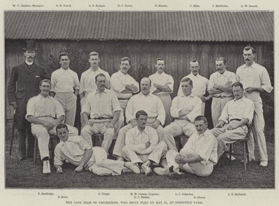 Cape Team of Cricketers, som begynner å spille 21. mai, på Sheffield Park av English Photographer