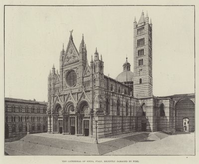 Katedralen i Siena, Italia, nylig skadet av brann av English Photographer