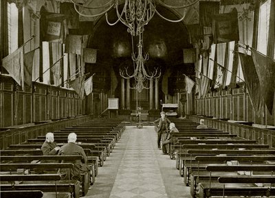 The Chapel, Chelsea Hospital (s/hvitt bilde) av English Photographer