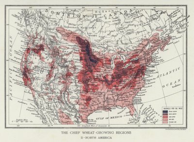 De viktigste hveteproduserende regionene i Nord-Amerika (bilde) av English Photographer