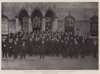 Kirken og dissens, besøk av ikke-konformistiske ministre til erkebiskopen av York på Bishopthorpe, 8. august av English Photographer