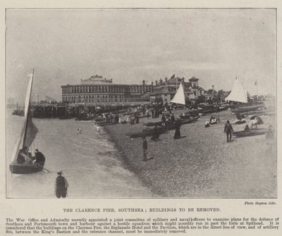Clarence Pier, Southsea, bygninger som skal fjernes, 2. mai 1896 av English Photographer
