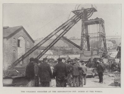 Colliery-katastrofen ved Senghenydd Pit, Scene at the Works av English Photographer