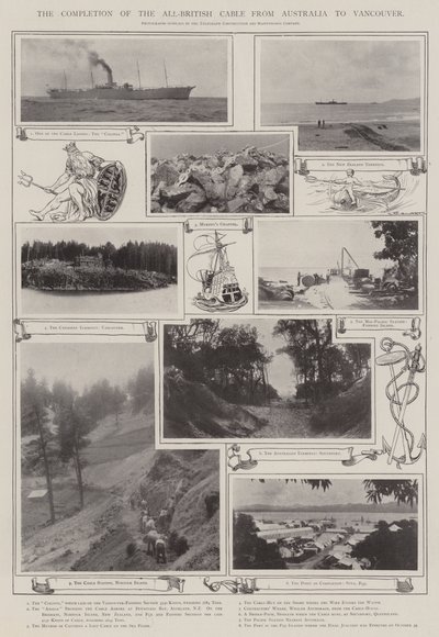 Fullføringen av den all-britiske kabelen fra Australia til Vancouver av English Photographer