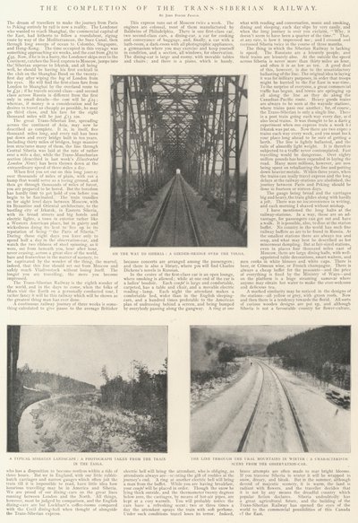 Fullføringen av den transsibirske jernbanen av English Photographer