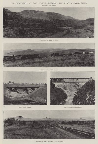 Fullføringen av Uganda Railway, the Last Hundred Miles av English Photographer