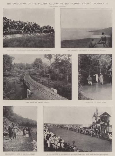 Fullføringen av Uganda Railway til Victoria Nyanza, 19. desember av English Photographer