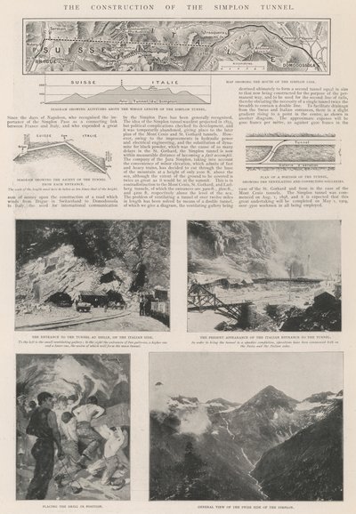 Byggingen av Simplon-tunnelen av English Photographer