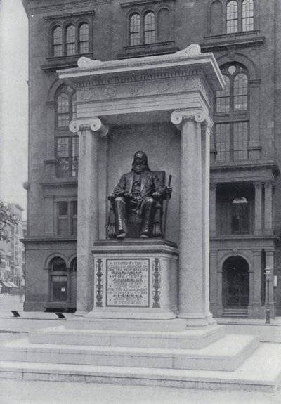 Cooper Institute and Monument, New York (s/hvitt bilde) av English Photographer