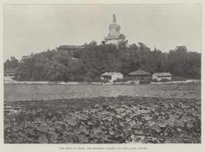 Krisen i Kina, Emperors Garden og Lotus Lake, Peking av English Photographer