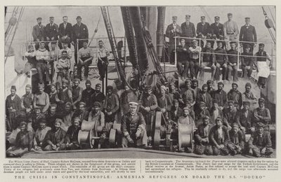 Krisen i Konstantinopel, armenske flyktninger om bord på SS Douro av English Photographer
