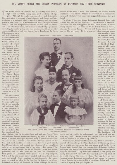 Kronprinsen og kronprinsessen av Danmark og deres barn av English Photographer