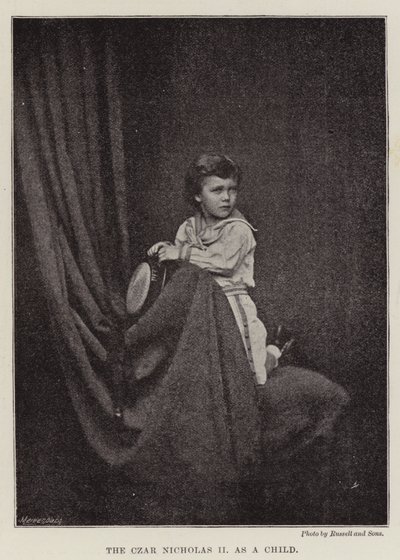 Tsaren Nicholas II som barn av English Photographer