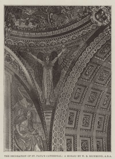 The Decoration of St Pauls Cathedral, en mosaikk av W B Richmond, ARA av English Photographer