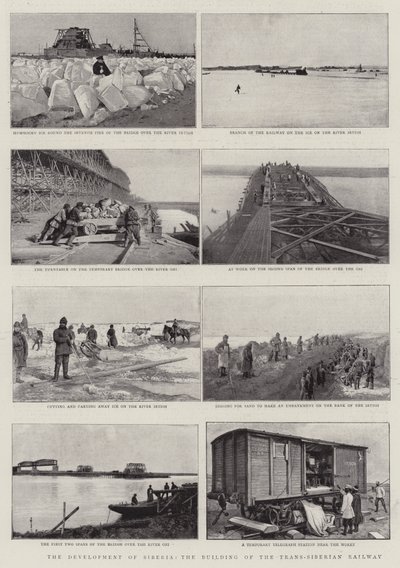 Utviklingen av Sibir, byggingen av den transsibirske jernbanen av English Photographer