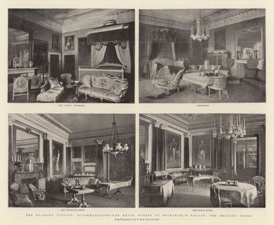 The Diamond Jubilee, overnatting for kongelige gjester på Buckingham Palace, de belgiske rommene av English Photographer