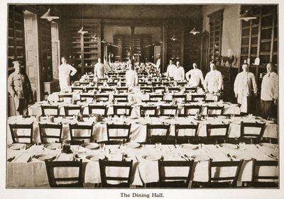 The Dining Hall, Donington Hall, illustrasjon fra tyske fanger i Storbritannia (fotogravyr) av English Photographer