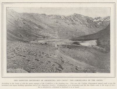 Den omstridte grensen til Argentina og Chile, Cordillera i Andesfjellene av English Photographer