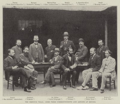 Dreyfus-rettssaken, noen pressekorrespondenter og artister i Rennes av English Photographer