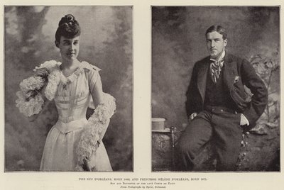 The Duc dOrleans, født 1869, og prinsesse Helene dOrleans, født 1871, sønn og datter av avdøde Comte de Paris av English Photographer