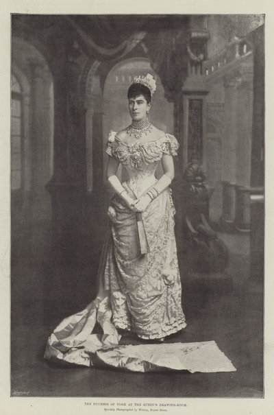 Hertuginnen av York på Queens Drawing-Room av English Photographer