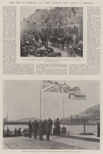 The Duke of Cornwall og Yorks Colonial Tour, Scener på Gibraltar av English Photographer