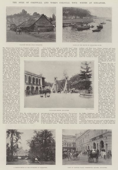 The Duke of Cornwall og Yorks Colonial Tour, scener i Singapore av English Photographer