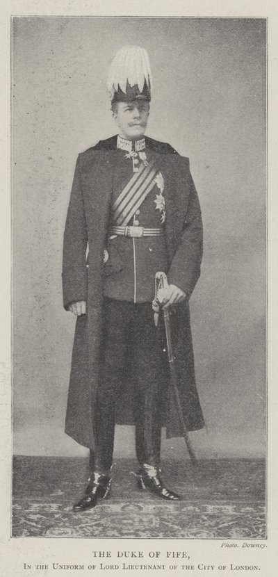 The Duke of Fife, i uniformen til Lord Lieutenant of City of London av English Photographer