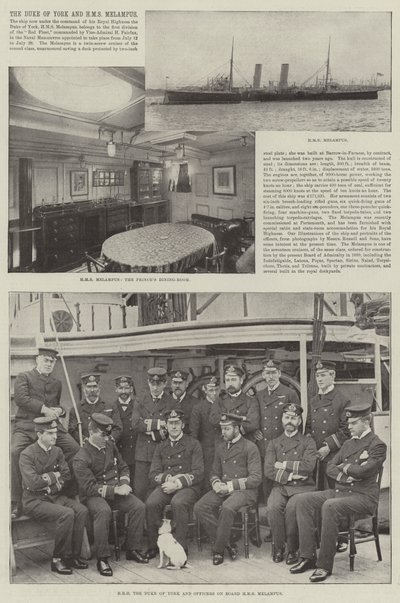Hertugen av York og HMS Melampus av English Photographer