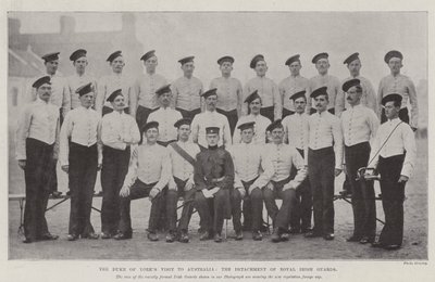 Hertugen av Yorks besøk i Australia, avdelingen av Royal Irish Guards av English Photographer