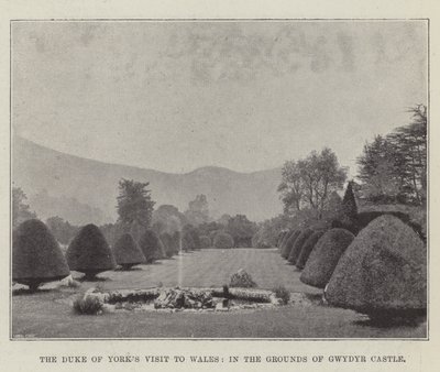 Hertugen av Yorks besøk i Wales, på eiendommen til Gwydyr Castle av English Photographer