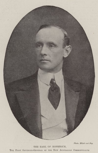 Jarlen av Hopetoun, den første generalguvernøren i New Australian Commonwealth av English Photographer