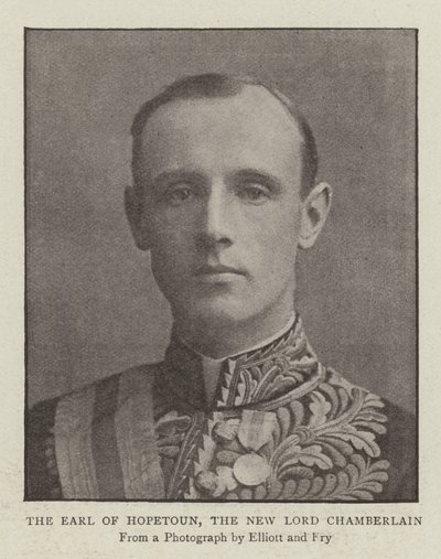 Jarlen av Hopetoun, den nye Lord Chamberlain av English Photographer
