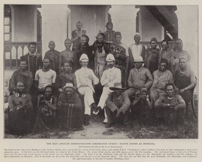 The East American Administration Coronation Guests, innfødte høvdinger i Mombasa av English Photographer