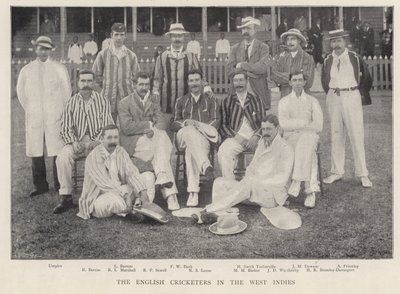 De engelske cricketspillerne i Vestindia, 1895. av English Photographer